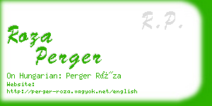 roza perger business card